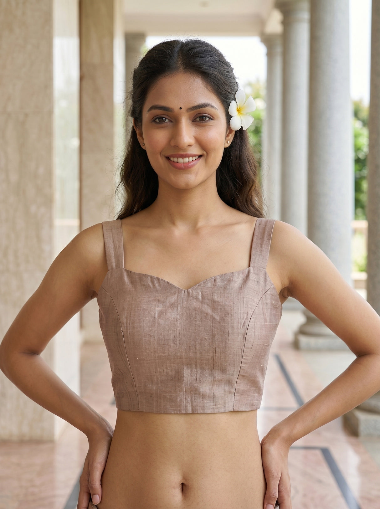 MIMOSA Sapphire Saree Saree — blouse close-up