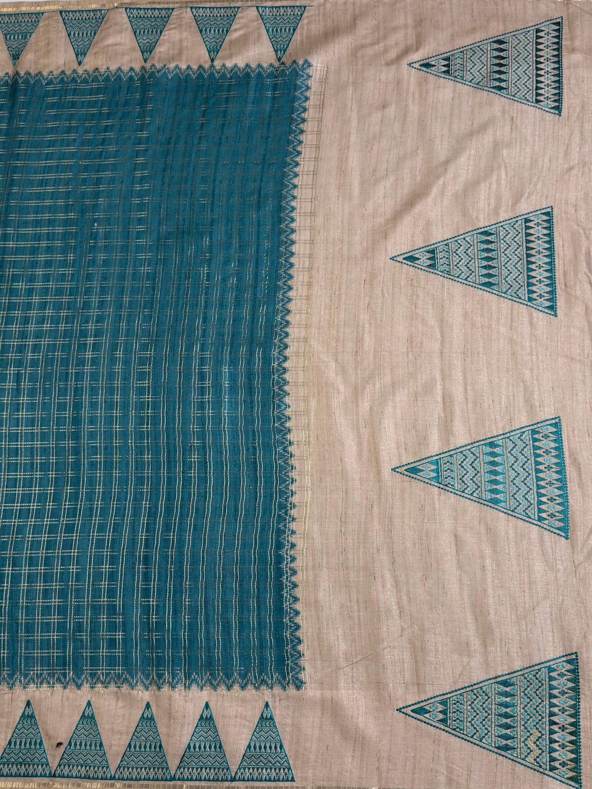 MIMOSA Sapphire Saree Saree — pallu and zari work detail