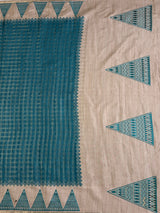 MIMOSA Sapphire Saree Saree — pallu and zari work detail