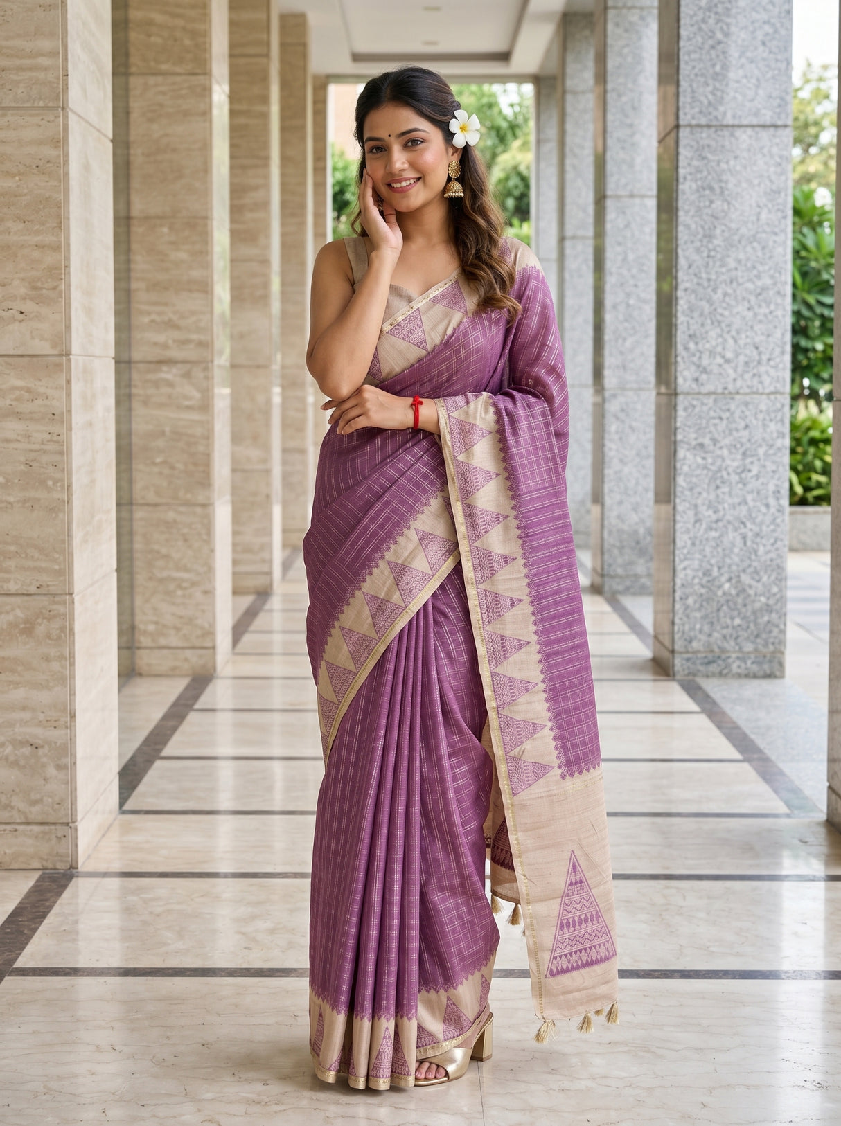 Wine  Saree