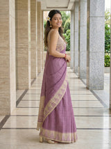 MIMOSA Wine Saree Saree — pose 5 styling detail