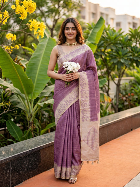 Magenta  Saree
