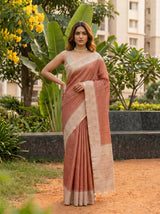 MIMOSA Maroon Saree Saree — pose 4 styling detail