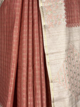 MIMOSA Maroon Saree Saree — fleets shot full lifestyle