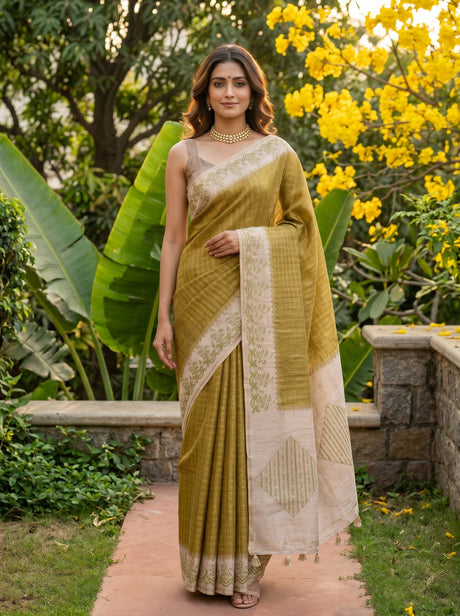 Olive  Saree