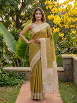 MIMOSA Olive Saree Saree — pose 4 styling detail