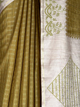 MIMOSA Olive Saree Saree — fleets shot full lifestyle