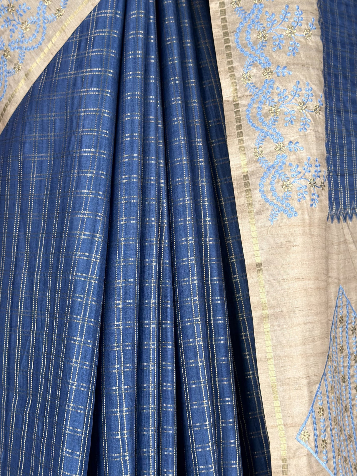 MIMOSA Royal Blue Saree Saree — fleets shot full lifestyle