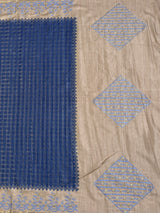 MIMOSA Royal Blue Saree Saree — pallu and zari work detail