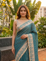 MIMOSA Sapphire Saree Saree — pose 10 styling detail