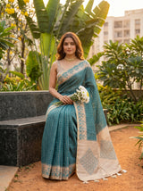 MIMOSA Sapphire Saree Saree — pose 8 styling detail