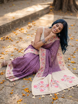 MIMOSA Magenta Banarasi Art Silk Saree — pose 8 styling detail