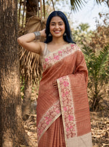 MIMOSA Maroon Banarasi Art Silk Saree — pose 10 styling detail