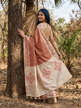 MIMOSA Maroon Banarasi Art Silk Saree — pose 7 styling detail