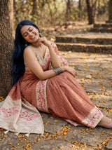 MIMOSA Maroon Banarasi Art Silk Saree — pose 8 styling detail