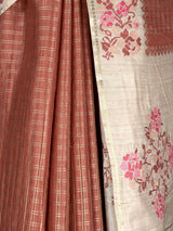 MIMOSA Maroon Banarasi Art Silk Saree — fleets shot full lifestyle