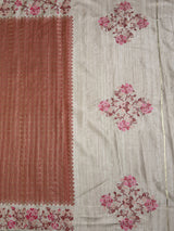MIMOSA Maroon Banarasi Art Silk Saree — pallu and zari work detail