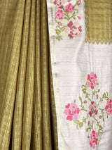 MIMOSA Olive Banarasi Art Silk Saree — fleets shot full lifestyle