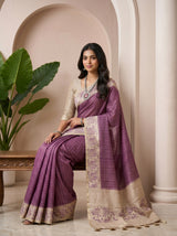 MIMOSA Magenta Saree Saree — pose 8 styling detail