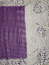 MIMOSA Magenta Saree Saree — pallu and zari work detail