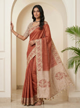 MIMOSA Maroon Saree Saree — pose 5 styling detail