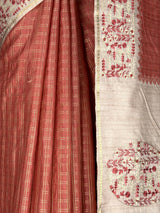 MIMOSA Maroon Saree Saree — fleets shot full lifestyle