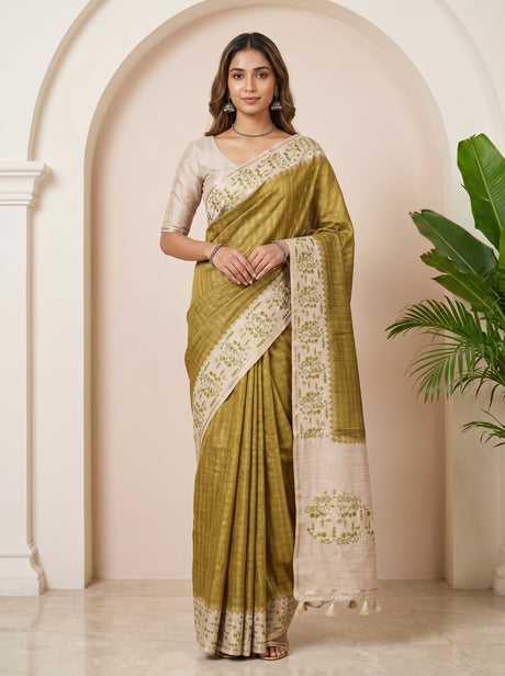 Olive  Saree