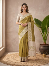 MIMOSA Olive Saree Saree — pose 7 styling detail