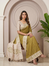 MIMOSA Olive Saree Saree — pose 8 styling detail