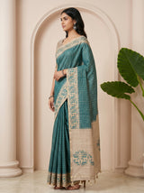 MIMOSA Sapphire Saree Saree — pose 3 styling detail