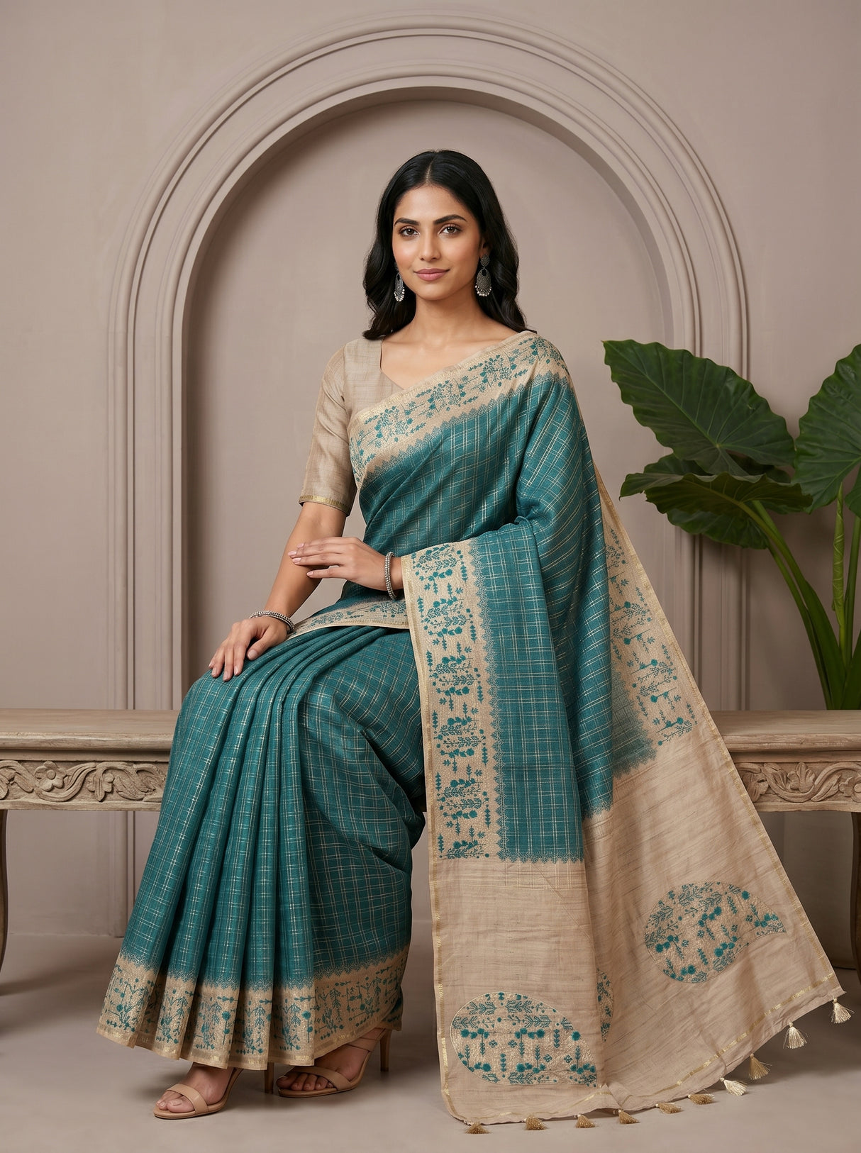 MIMOSA Sapphire Saree Saree — pose 8 styling detail