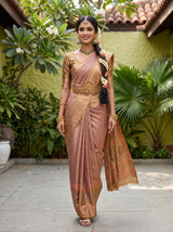 MIMOSA Gajari Kanjivaram Art Silk Saree — pose 6 styling detail