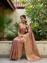 MIMOSA Gajari Kanjivaram Art Silk Saree — pose 8 styling detail
