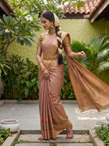 MIMOSA Gajari Kanjivaram Art Silk Saree — pose 9 styling detail