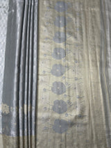 MIMOSA Grey Kanjivaram Art Silk Saree — pallu and zari work detail