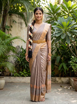 MIMOSA Pink Kanjivaram Art Silk Saree — AI Model lifestyle pose