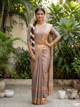 MIMOSA Pink Kanjivaram Art Silk Saree — pose 4 styling detail