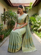 MIMOSA Rama Kanjivaram Art Silk Saree — pose 8 styling detail