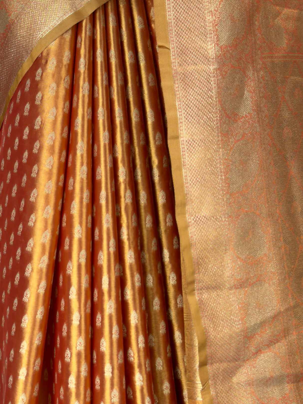 MIMOSA Orange Saree Saree — fleets shot full lifestyle