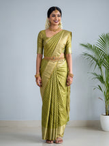 Parrot Green  Saree
