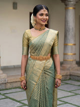 MIMOSA Sapphire Saree Saree — pose 10 styling detail