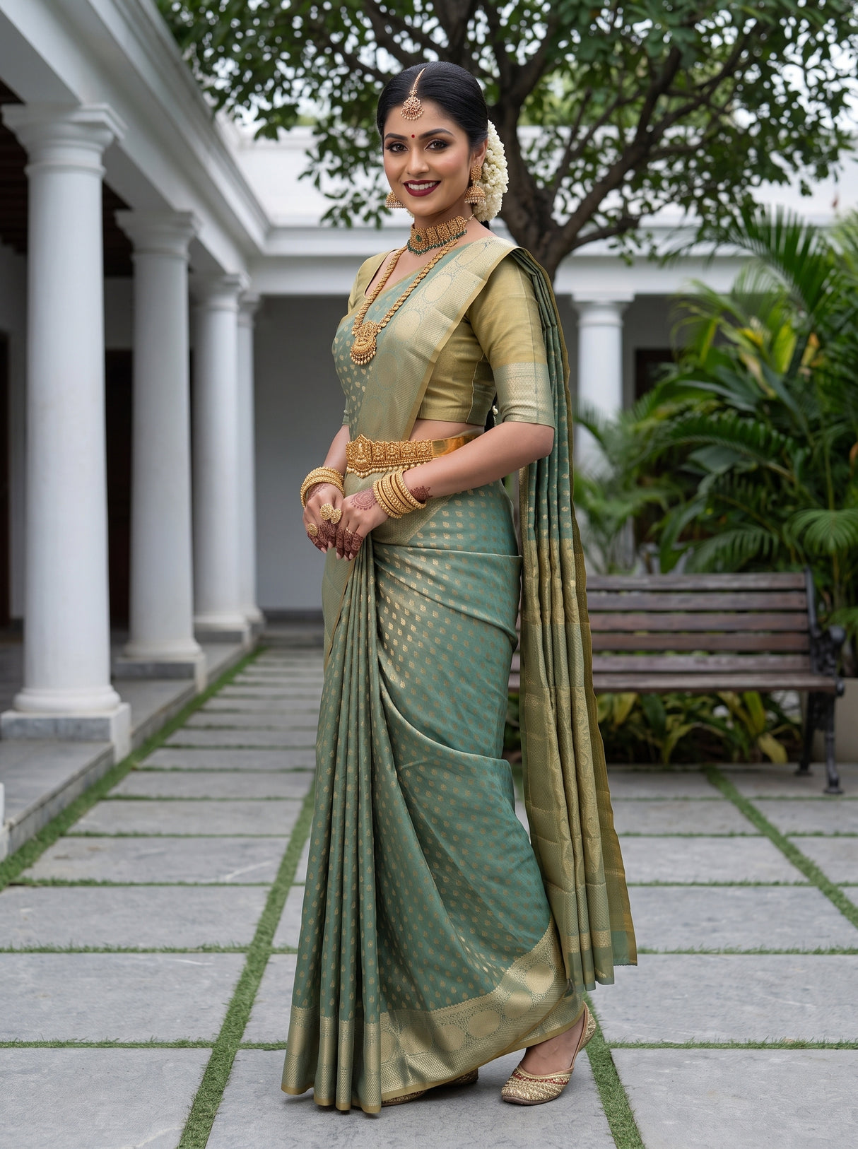 MIMOSA Sapphire Saree Saree — pose 9 styling detail