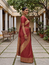 MIMOSA Strawberry Saree Saree — pose 3 styling detail
