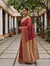 MIMOSA Strawberry Saree Saree — pose 5 styling detail