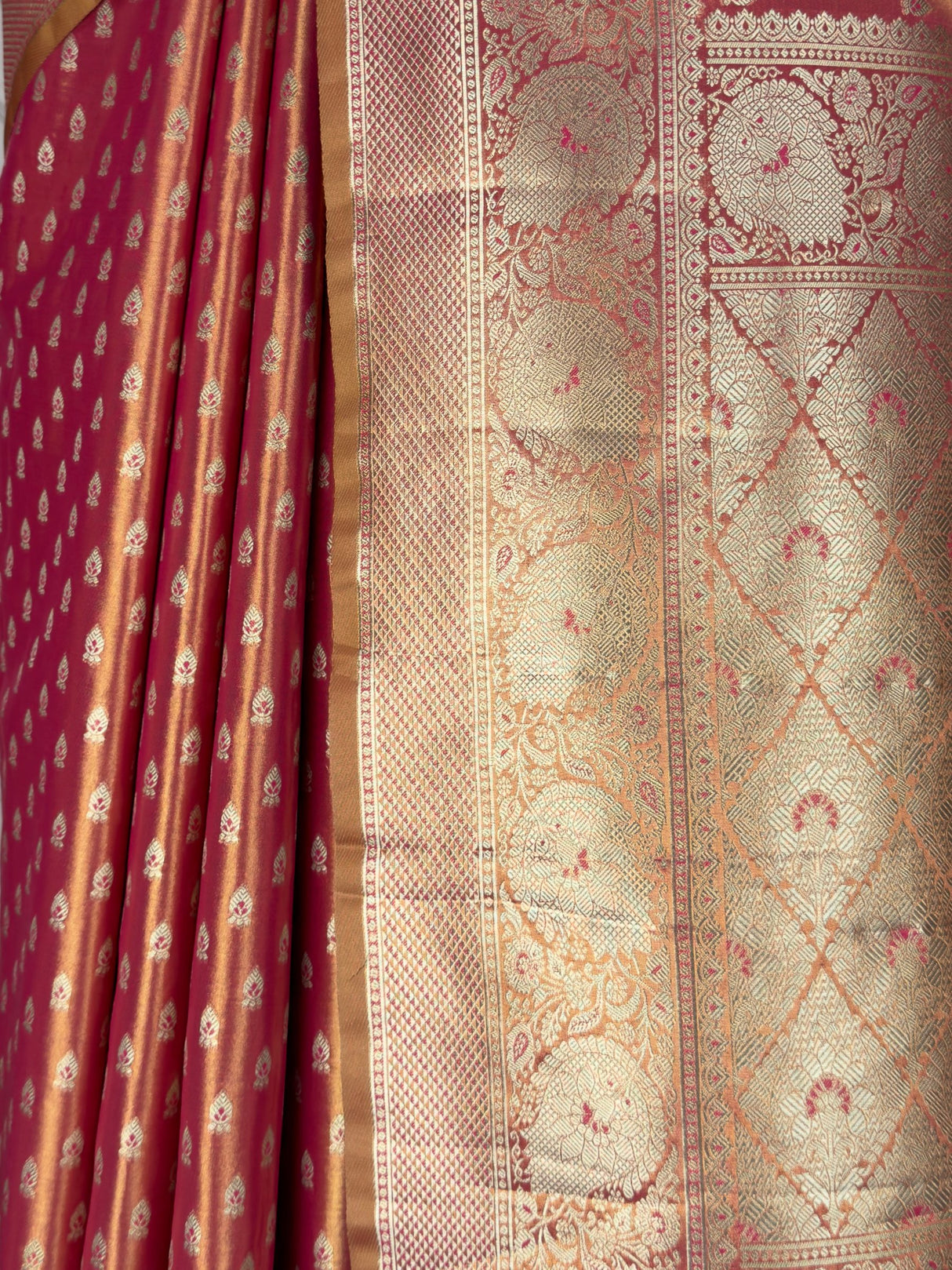 MIMOSA Strawberry Saree Saree — fleets shot full lifestyle