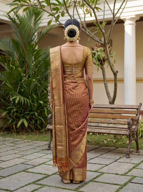 MIMOSA Wine Saree Saree — pose 2 styling detail