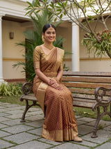 MIMOSA Wine Saree Saree — pose 8 styling detail