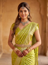 MIMOSA Olive Saree Saree — pose 10 styling detail