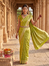 MIMOSA Olive Saree Saree — pose 5 styling detail