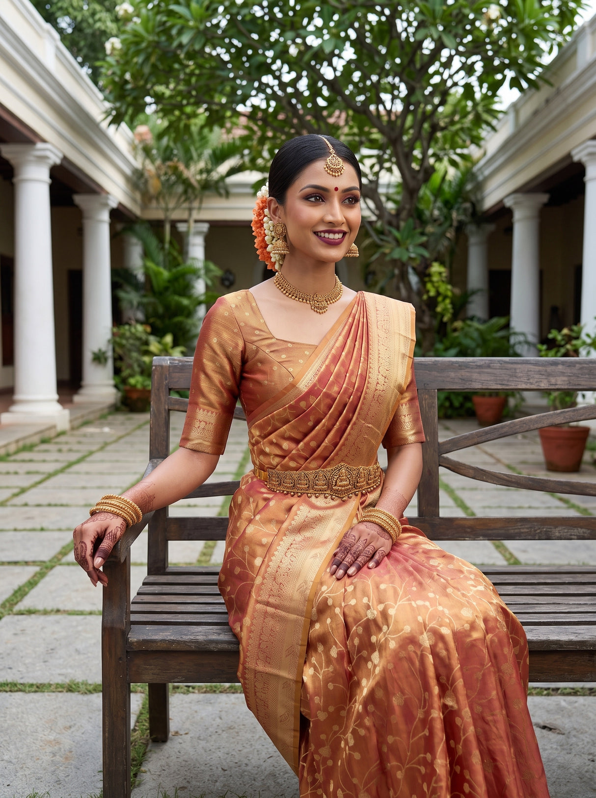 MIMOSA Rani Saree Saree — pose 10 styling detail